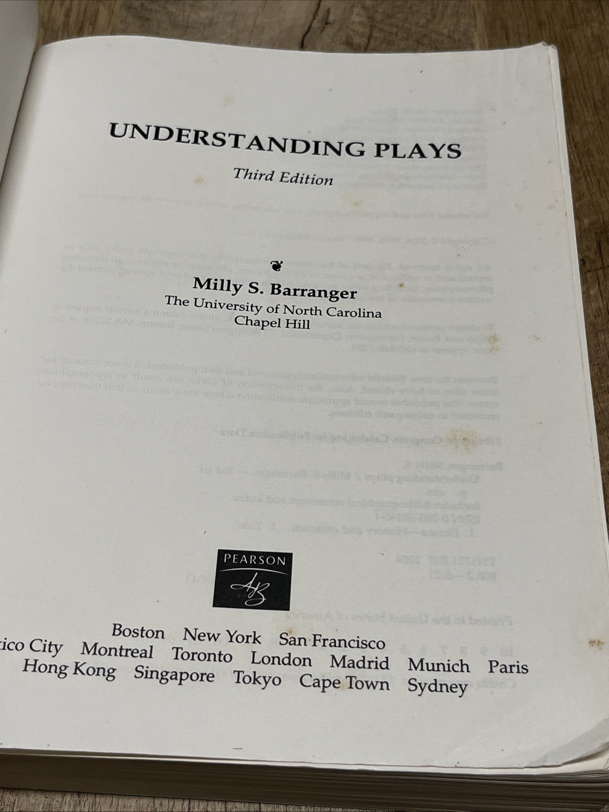 Understanding Plays - Paperback, by Barranger Milly S. - Acceptable