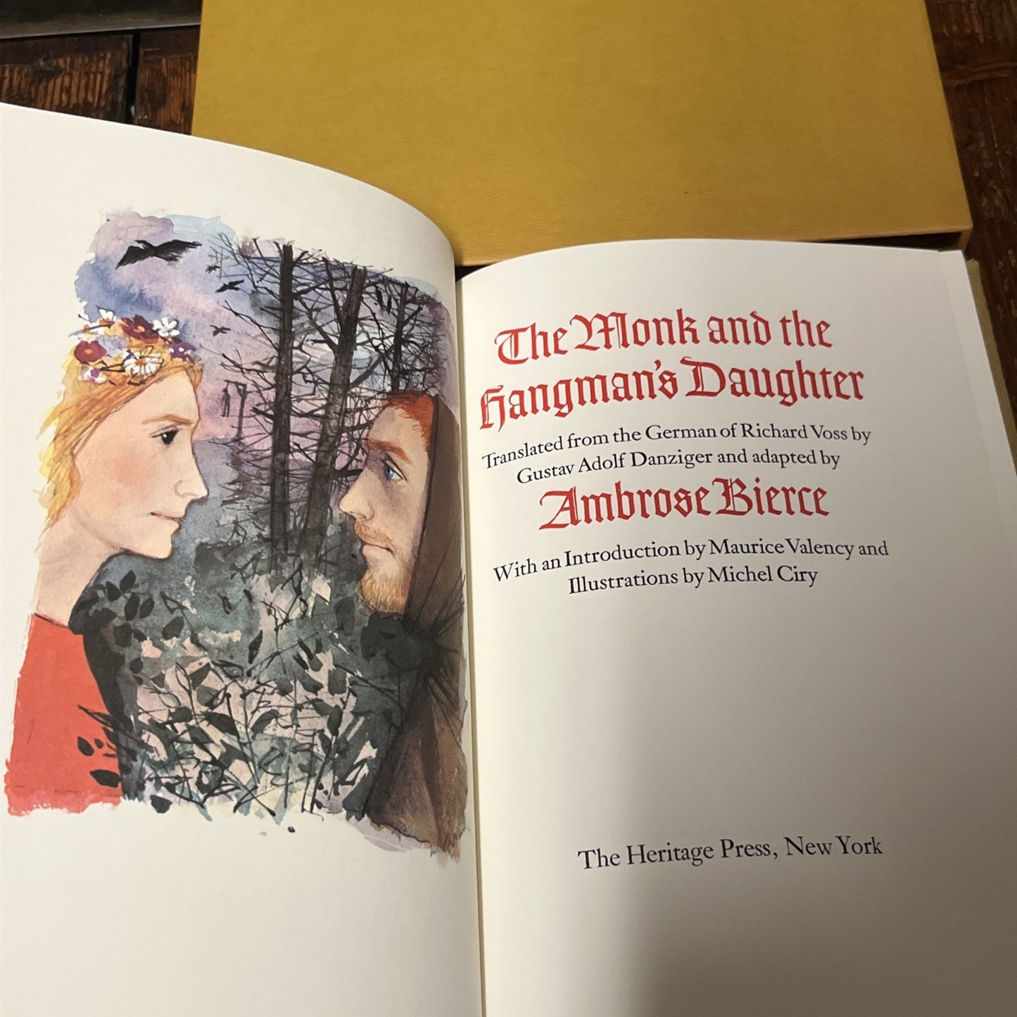 The Monk and the Hangman's Daughter - Heritage Press, 1967 HC With Slipcase