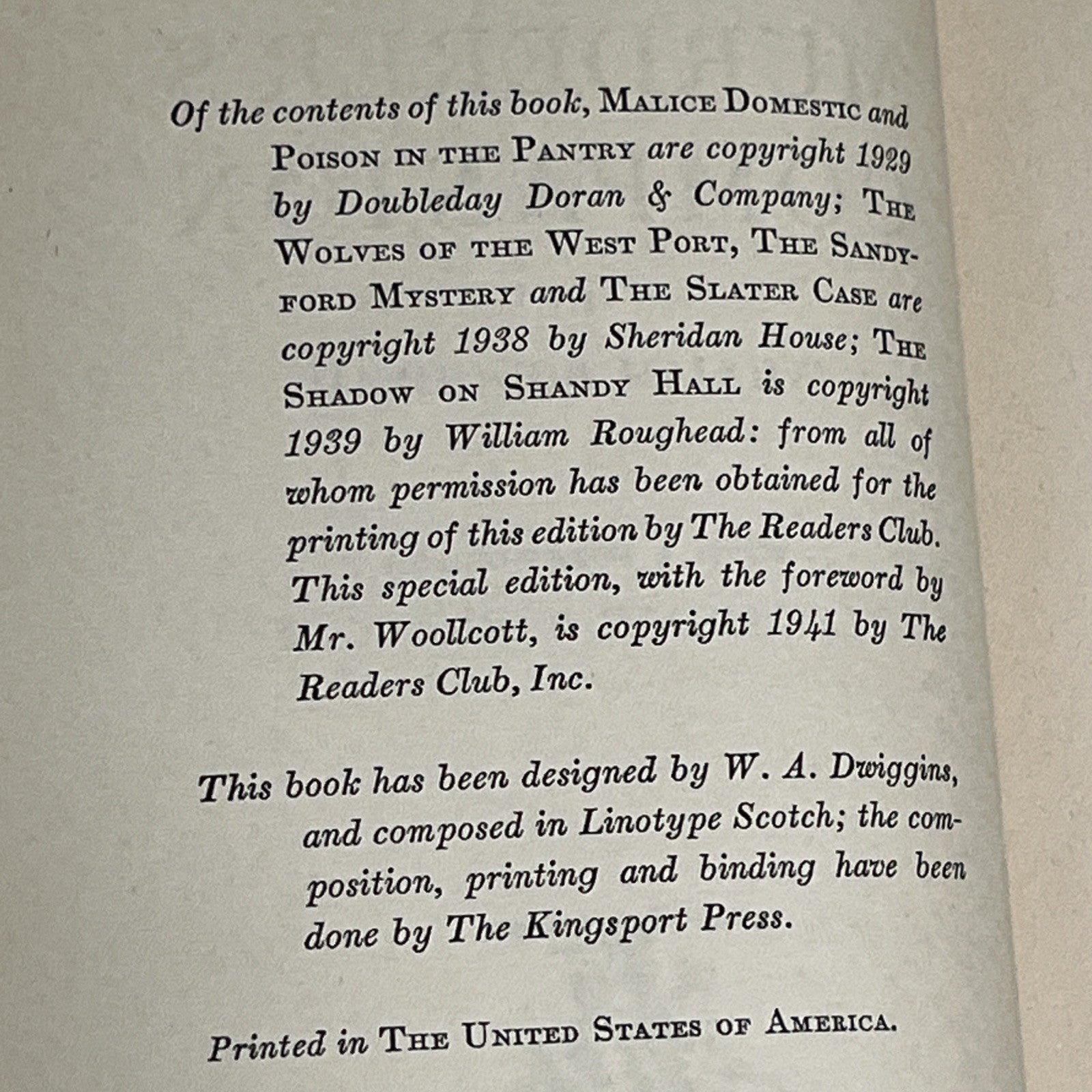 The Murderer’s  Companion By William Roughead Vintage HC/DJ The Reader’s Club