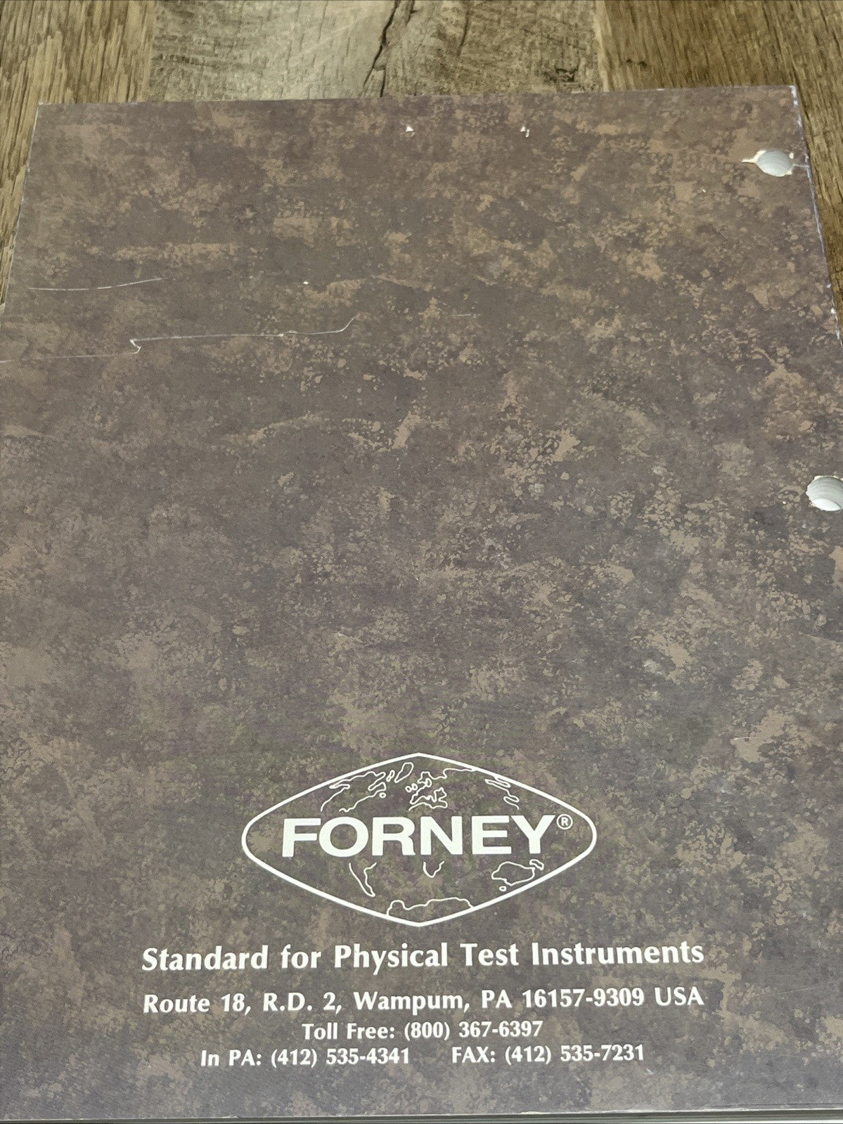 Forney Testing Apparatus and Supplies Catalog 1986
