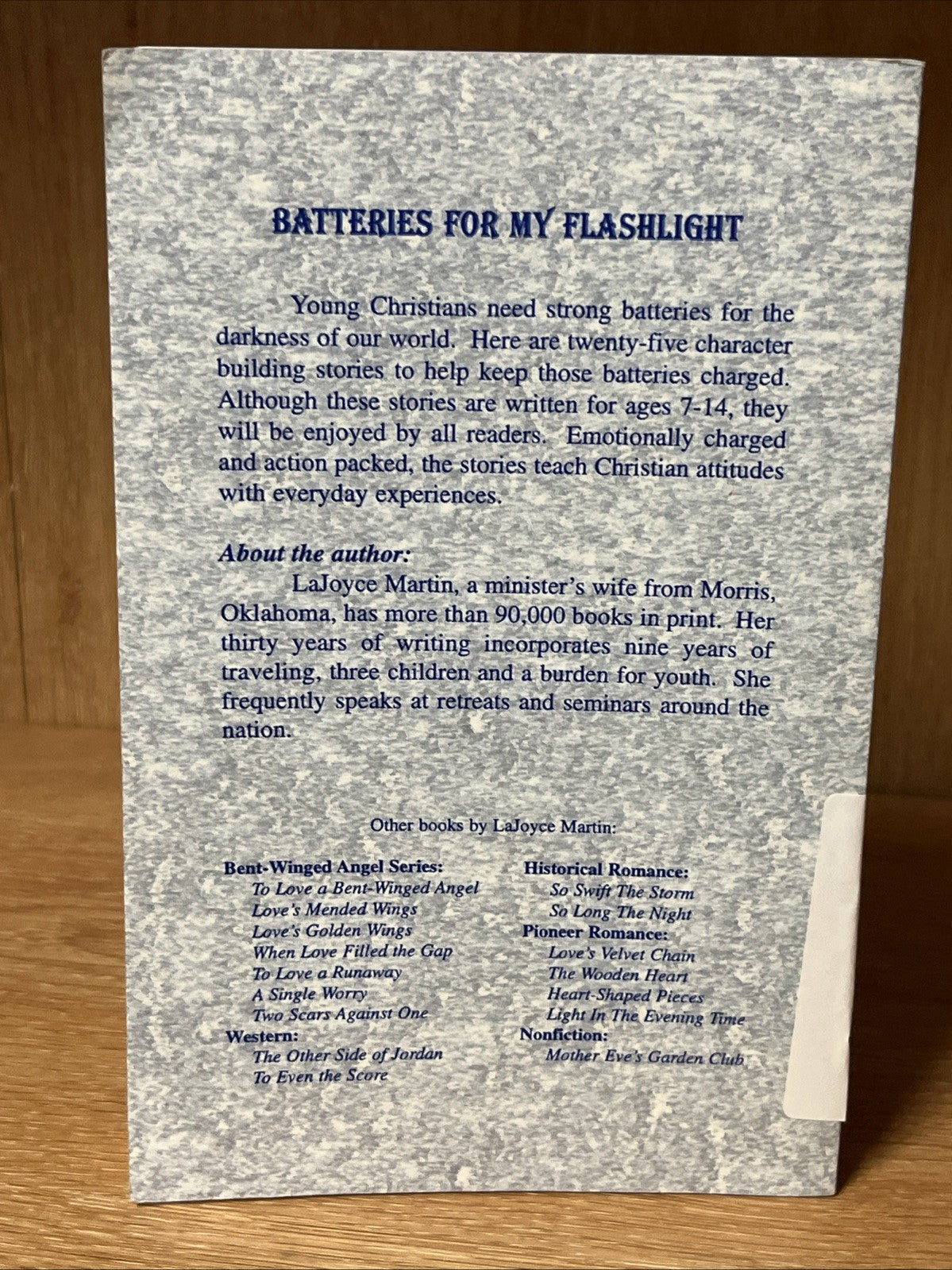 Lajoyce Martin batteries for my flashlight SIGNED-COPY 1995