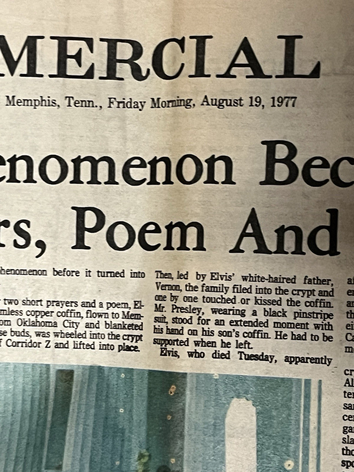 Elvis Presley Death Newspaper Memphis Press, 1977, AUG - 17, 18, 19, 21, 25 & 26