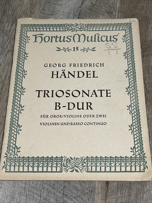 #15 Georg Friedrich HANDEL~Triosonate B-DUR fur OBOE/VIOLINE ODER ZWEI VIOLINEN