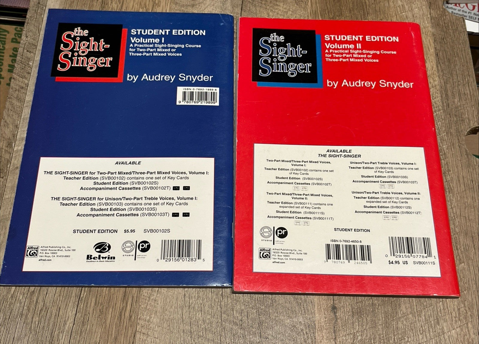 The Sight-Singer for Two-Part Mixed/Three-Part Mixed Voices, Vol 1 &2 Student..