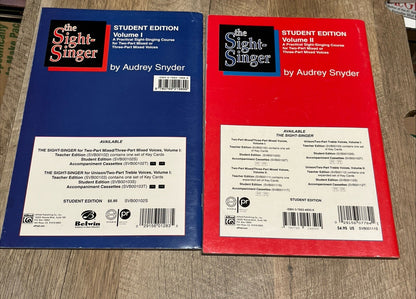 The Sight-Singer for Two-Part Mixed/Three-Part Mixed Voices, Vol 1 &2 Student..