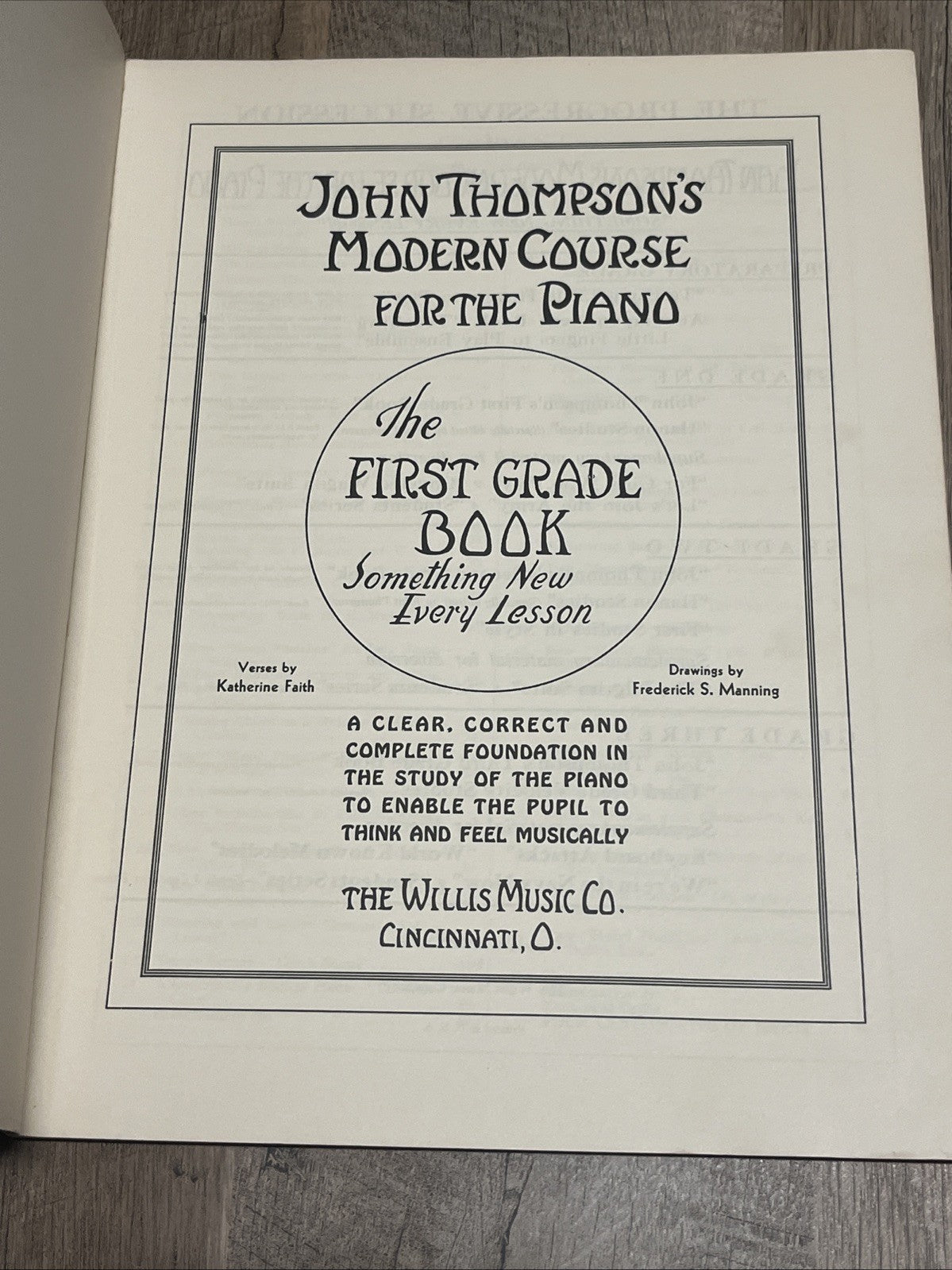 John Thompson's Modern Course for the Piano : First Grade Book 1936 Vintage