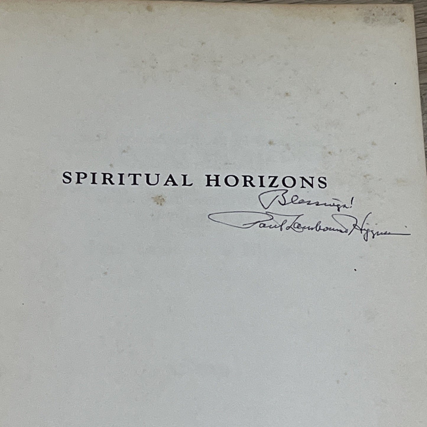Paul Lambourne Higgins Spiritual Horizons Signed Copy RARE BOOK 1973