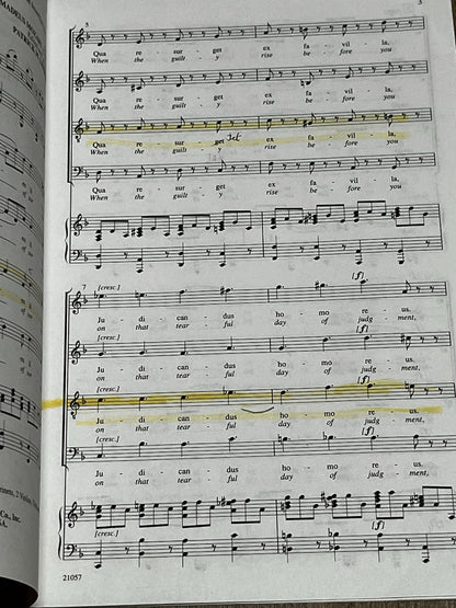 Lacrimosa (from Requiem) 21057 SATB With Keyboard Requiem Wolfgang Amadeus Moza