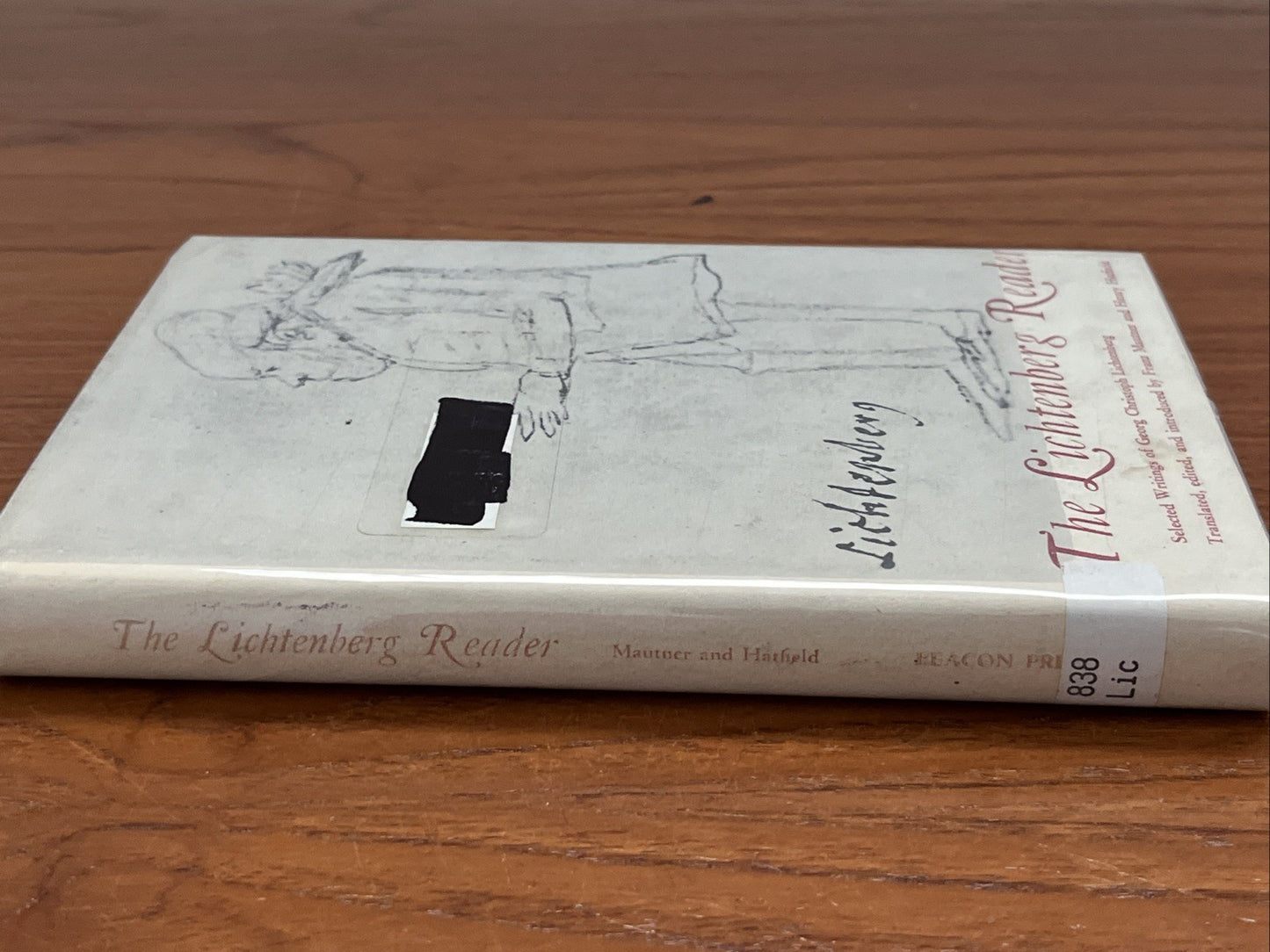THE LICHTENBERG READER: SELECTED WRITINGS OF GEORG CHRISTOPH LICHTENBERG (1959)