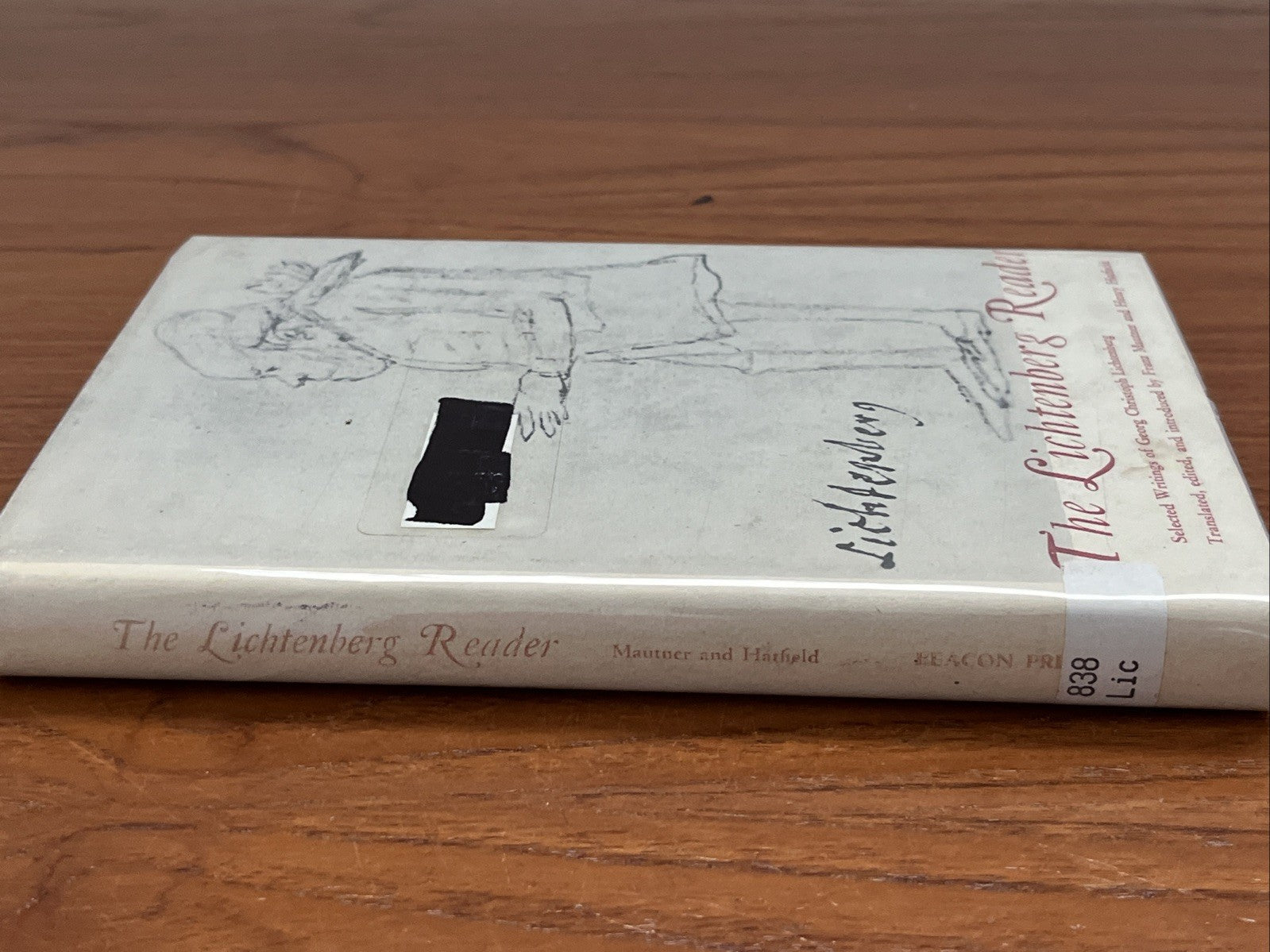 THE LICHTENBERG READER: SELECTED WRITINGS OF GEORG CHRISTOPH LICHTENBERG (1959)
