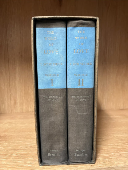 1st Printing The World of Love Vol 1 - 2 By ISIDOR SCHNEIDER 2 Vol Set Slipcase