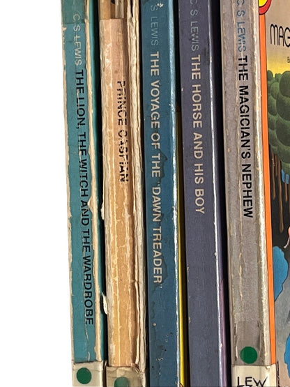C. S. Lewis The Chronicles Of Narnia  Book  1, 2, 3, 5, & 6 Collier Books 1970s