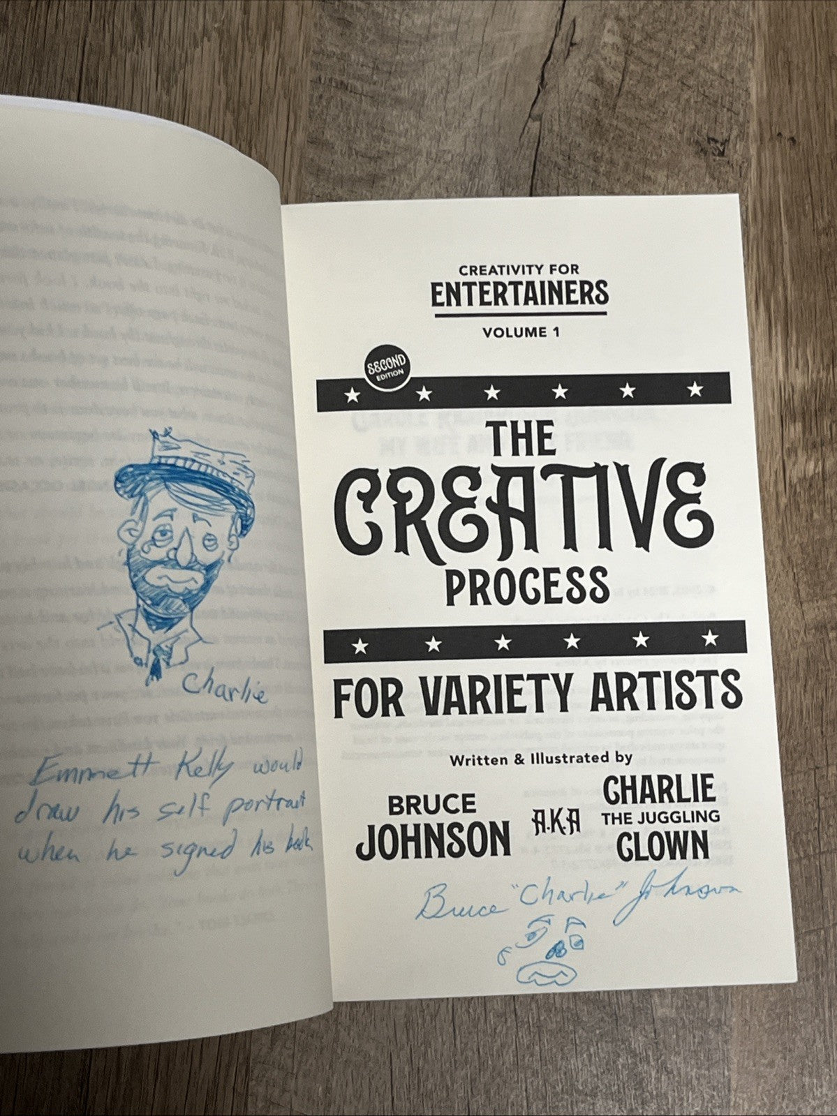 The Creative Process for Variety Artists Vol 1 SIGNED Bruce Charlie Johnson