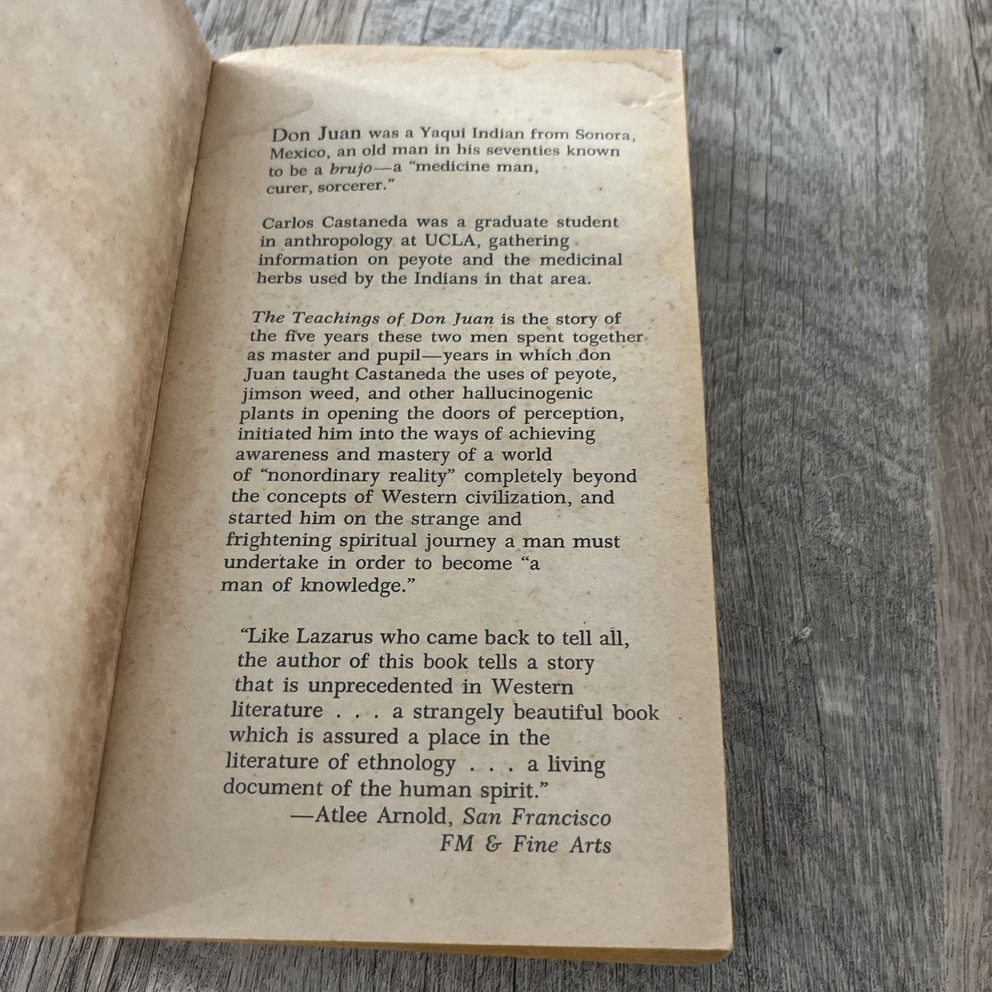 The Teachings of Don juan A Yaqui Way of Knowledge Carlos Castaneda 1971
