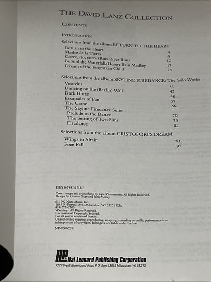 David Lanz Songbook The David Lanz Collection: New Age Piano Solos Narada