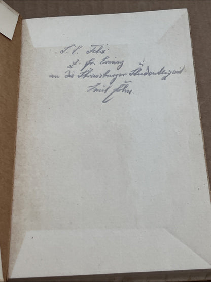 Ostergruss der Kaiser Wilhelms Universität  Strassburg an ihre Studenten im 1917