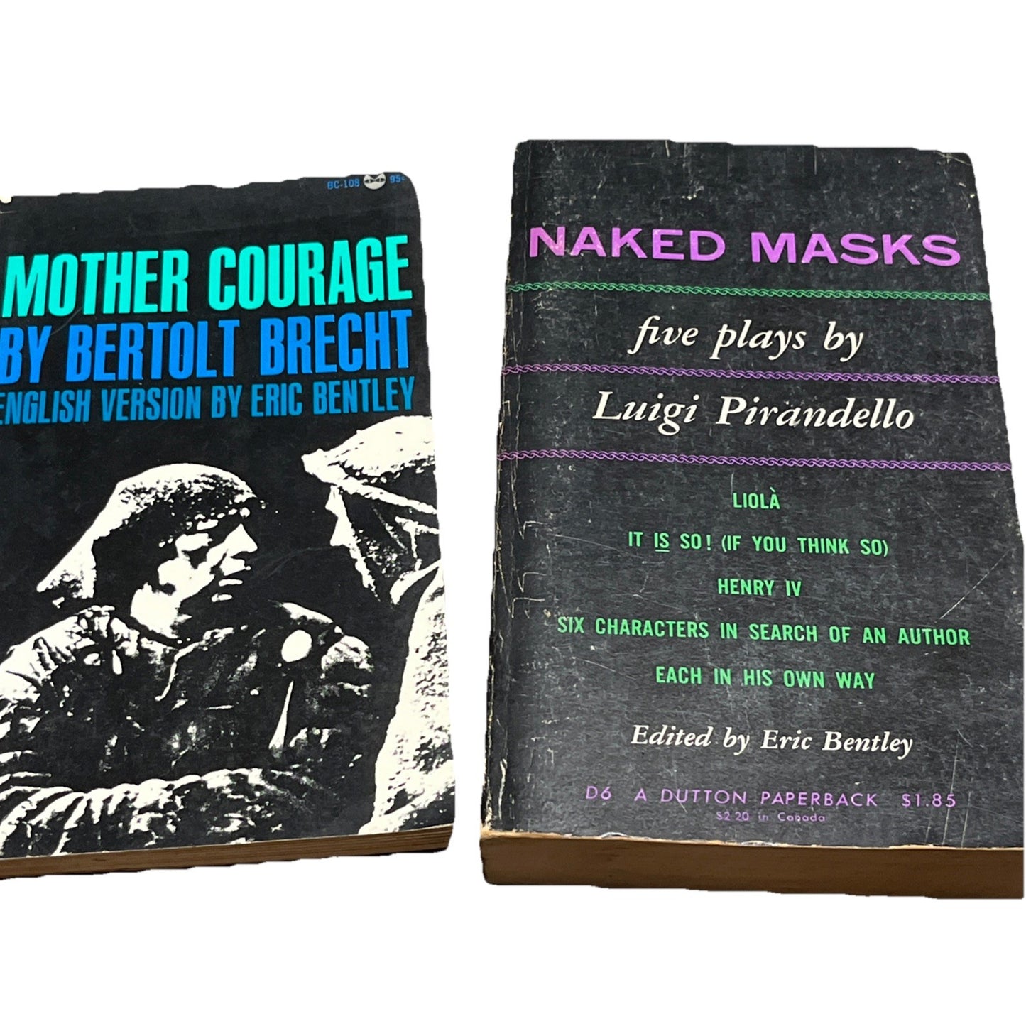 Eric Bentley Lot of 2 Bertolt Brecht English Version & Naked Masks 5 Plays Luigi