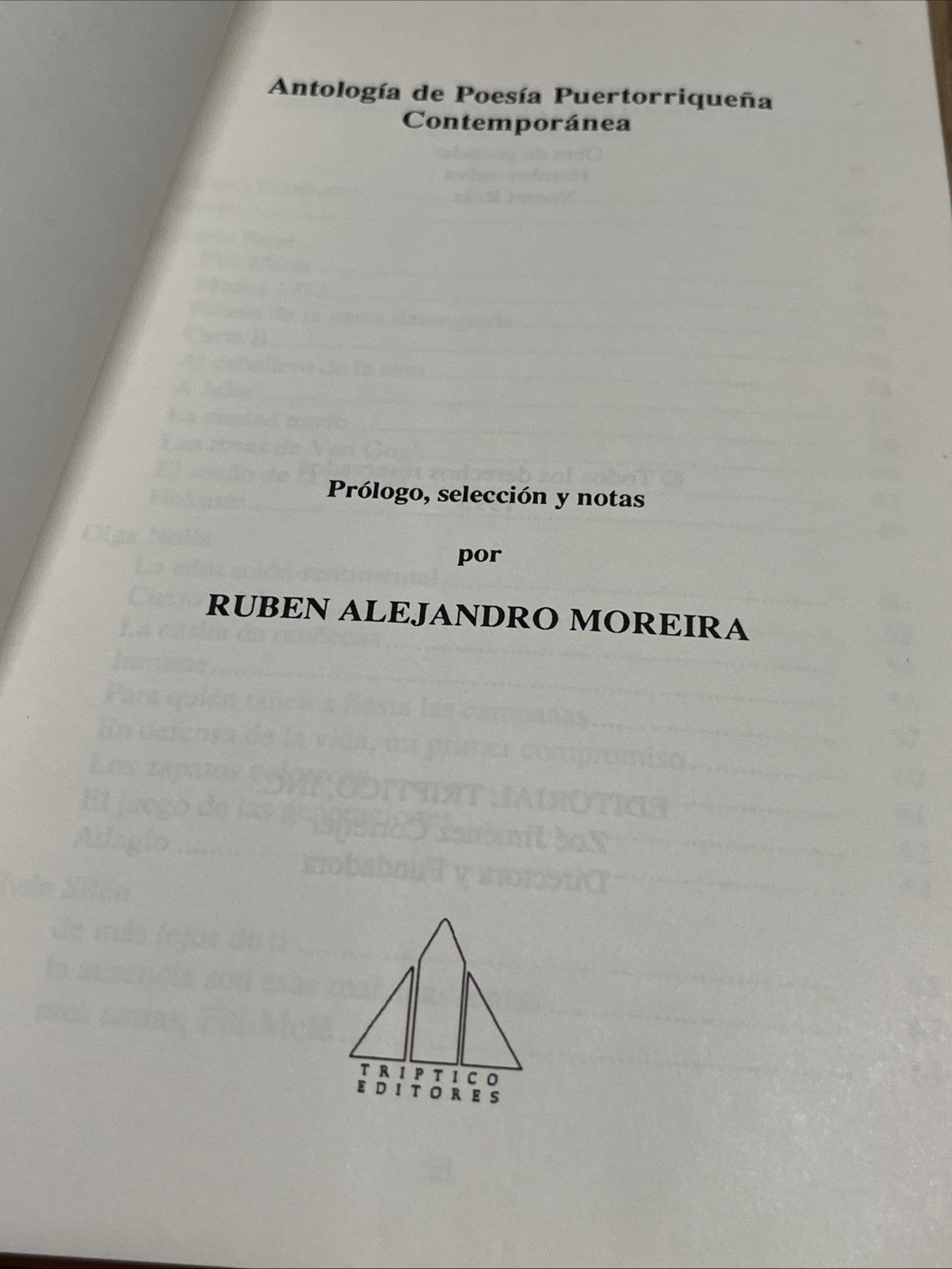 Antologia De Poesia Puertorriquena Contemporanea (1993)