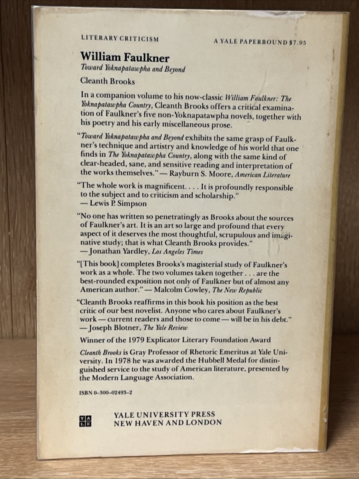 William Faulkner Toward Yoknapatawpha And Beyond Cleanth Brooks