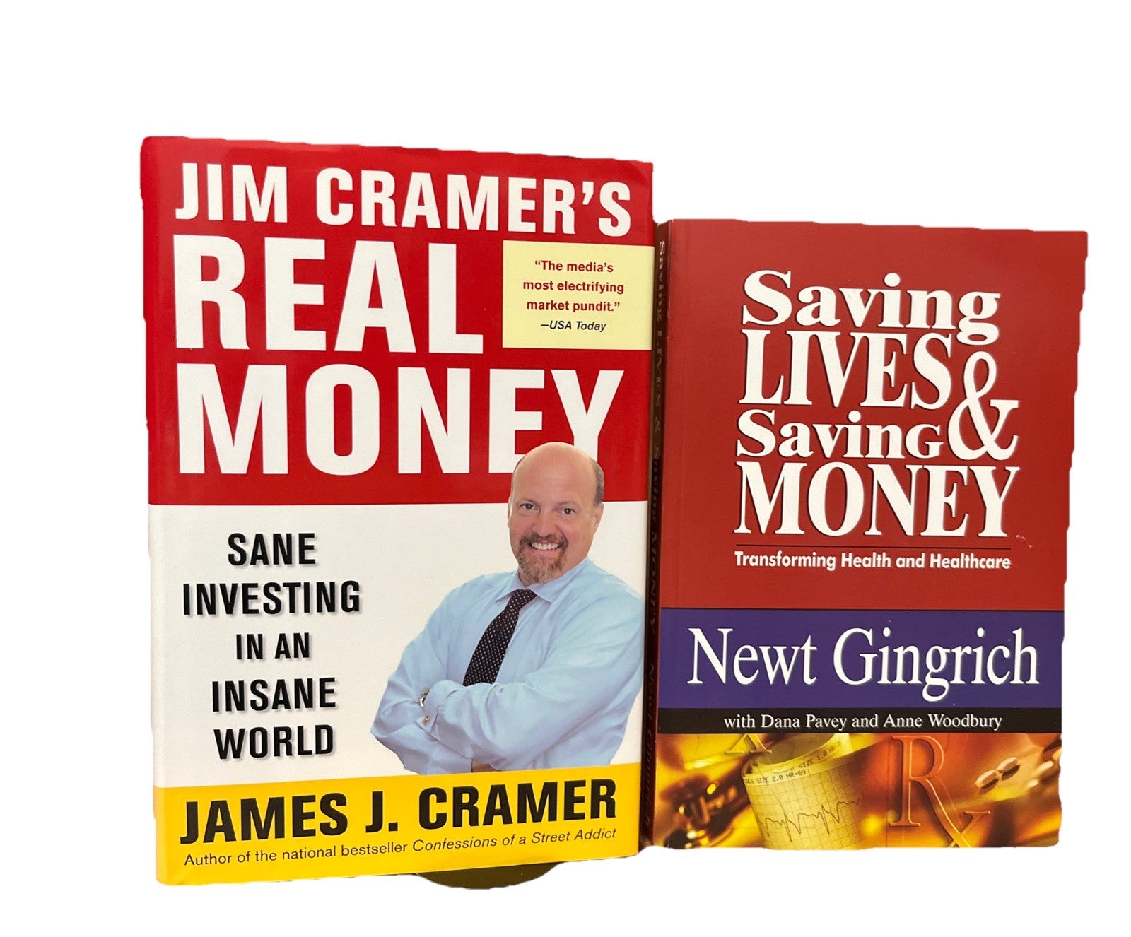 Making Money book lot 2 Saving Money, Investing James J. Cramer & Newt Gingrich