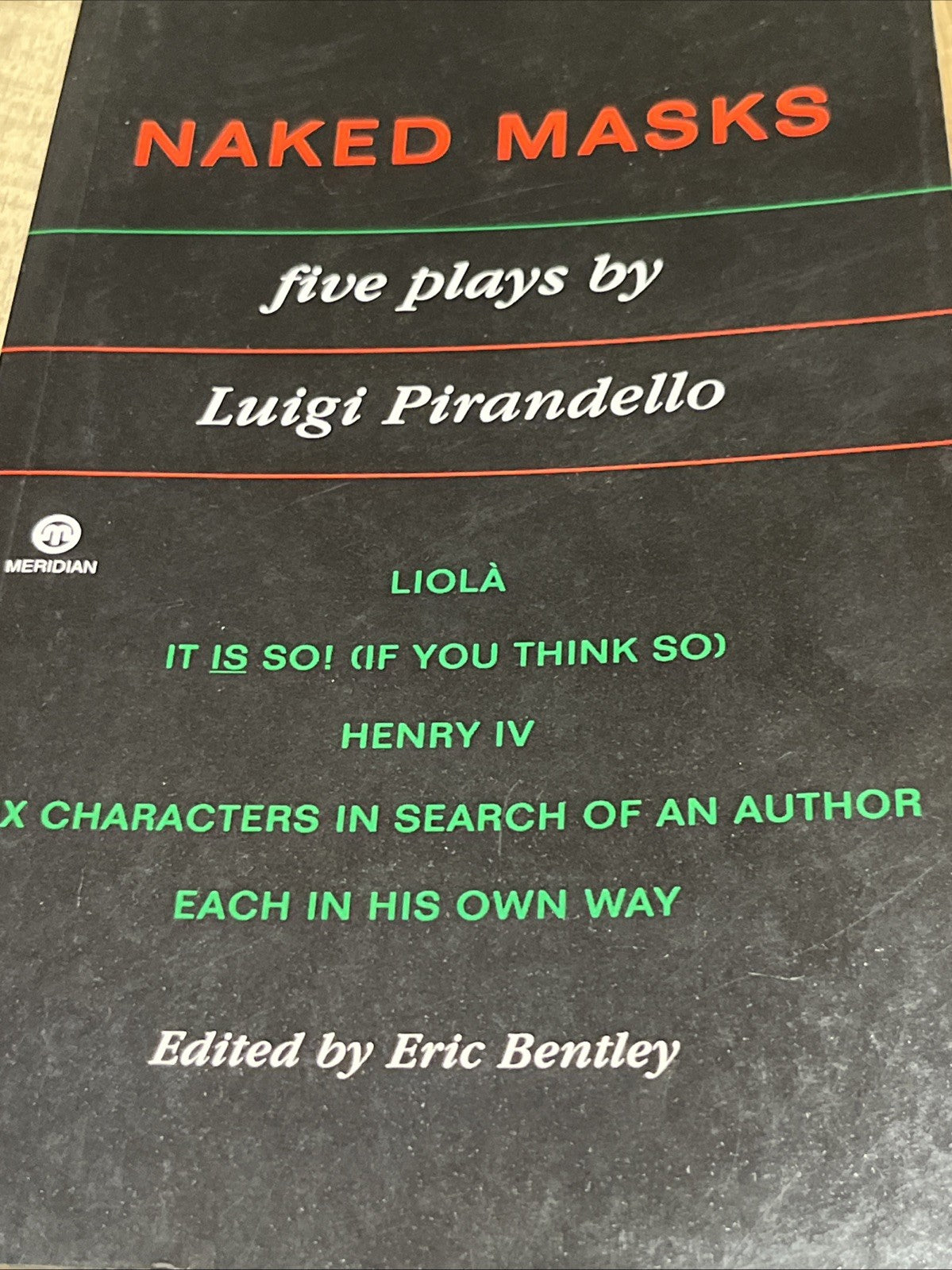 Vintage 50s Naked Masks: Five Plays by Luigi Pirandello