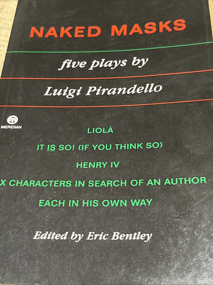 Vintage 50s Naked Masks: Five Plays by Luigi Pirandello