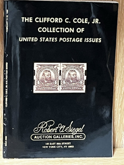 Robert A. Siegel Auction, Clifford C. Cole, Jr. Collection of U.S. Postage #639