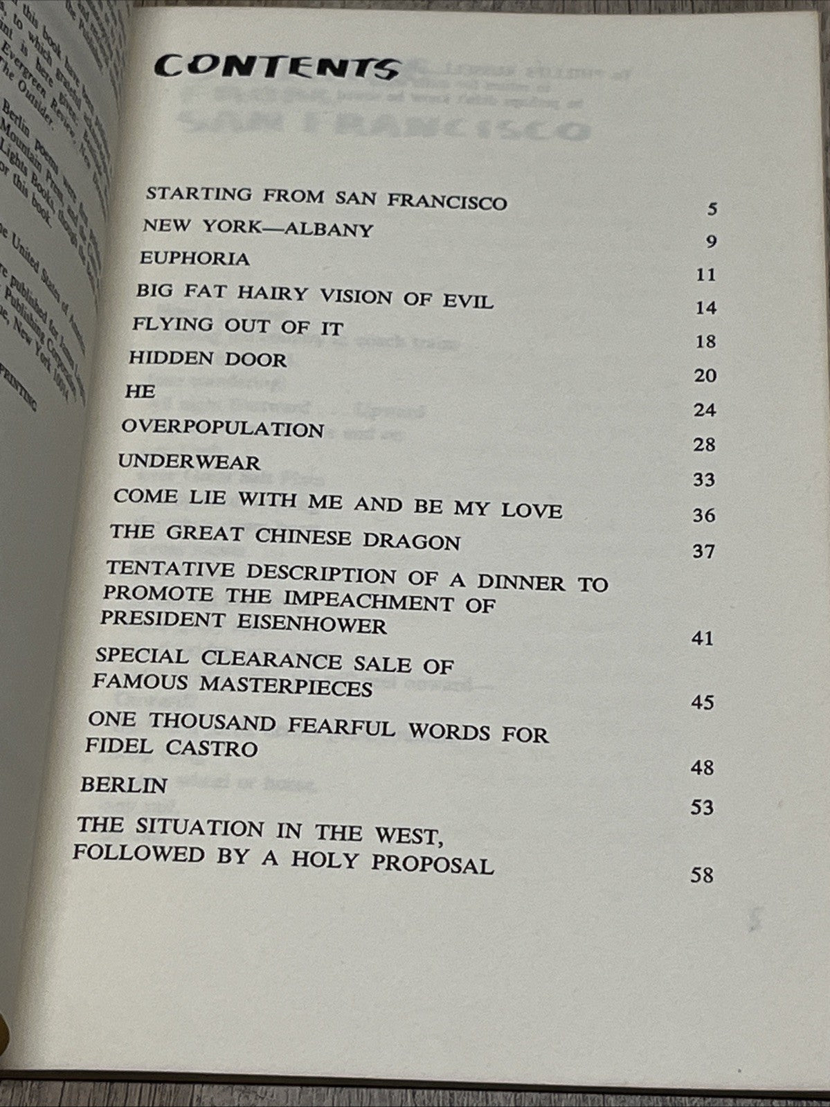 Starting from San Francisco Lawrence Ferlinghetti Paperback Book 1967