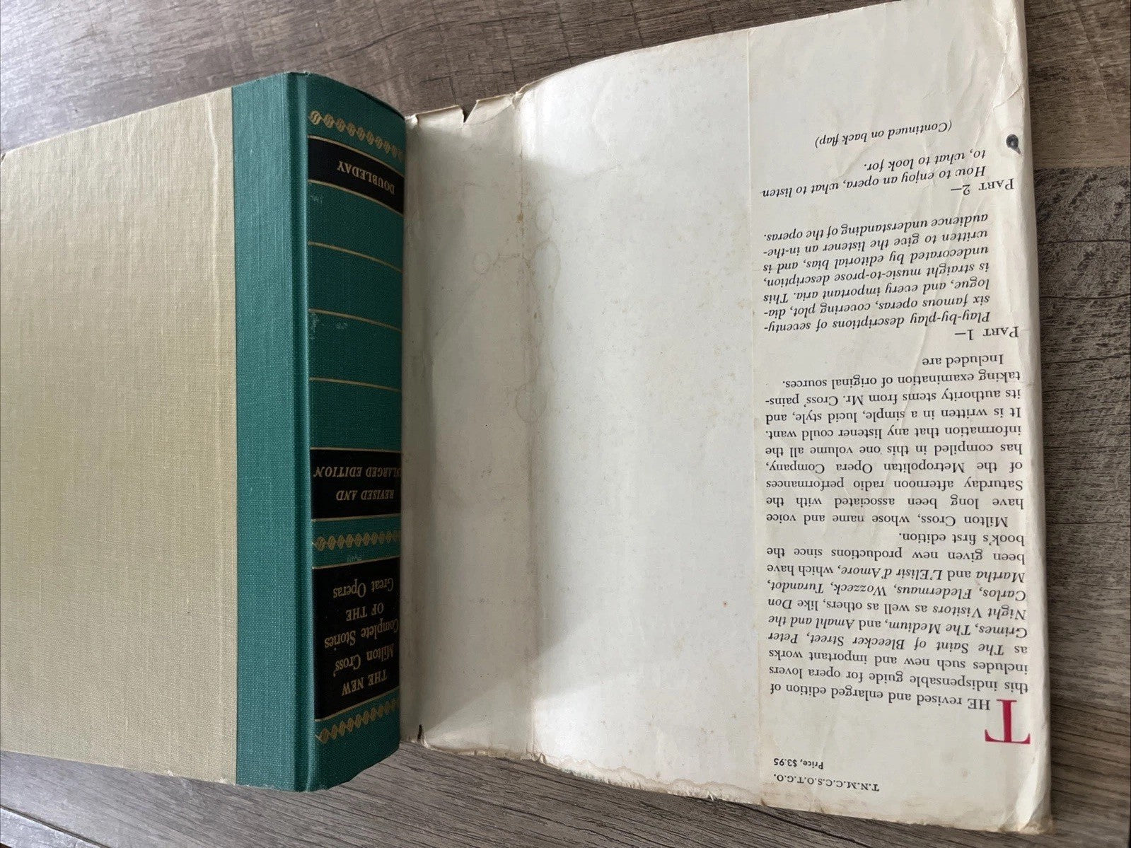 The New Complete Stories of the Great Operas HC Book Milton Cross 1957 w/ DJ