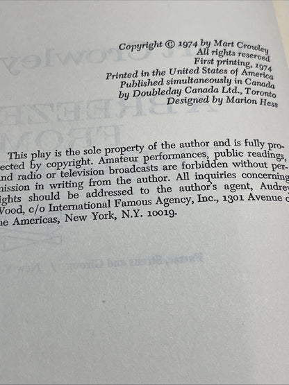A Breeze from the Gulf 1974 by Mart Crowley (Farrar Straus & Giroux, BC Edition