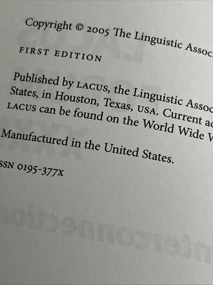 LACUS Forum XXXI: Interconnections