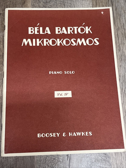 Vintage BELA BARTOK Mikrokosmos  Piano Solo Volumes IV Boosey & Hawkes