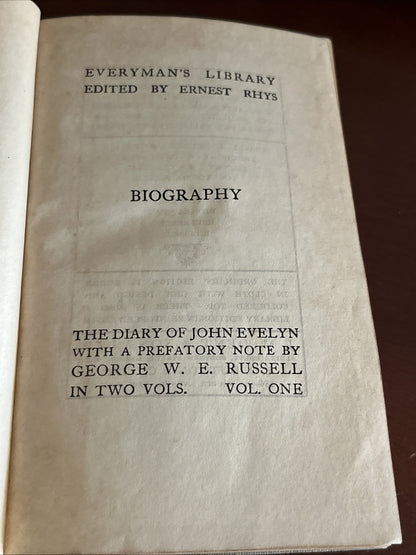 The Diary of John Evelyn F.R.S., edited by William Bray. 1930