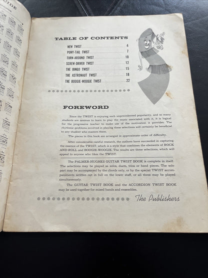 The Palmer-Hughes Twist Book for Guitar, Acceptable Condition