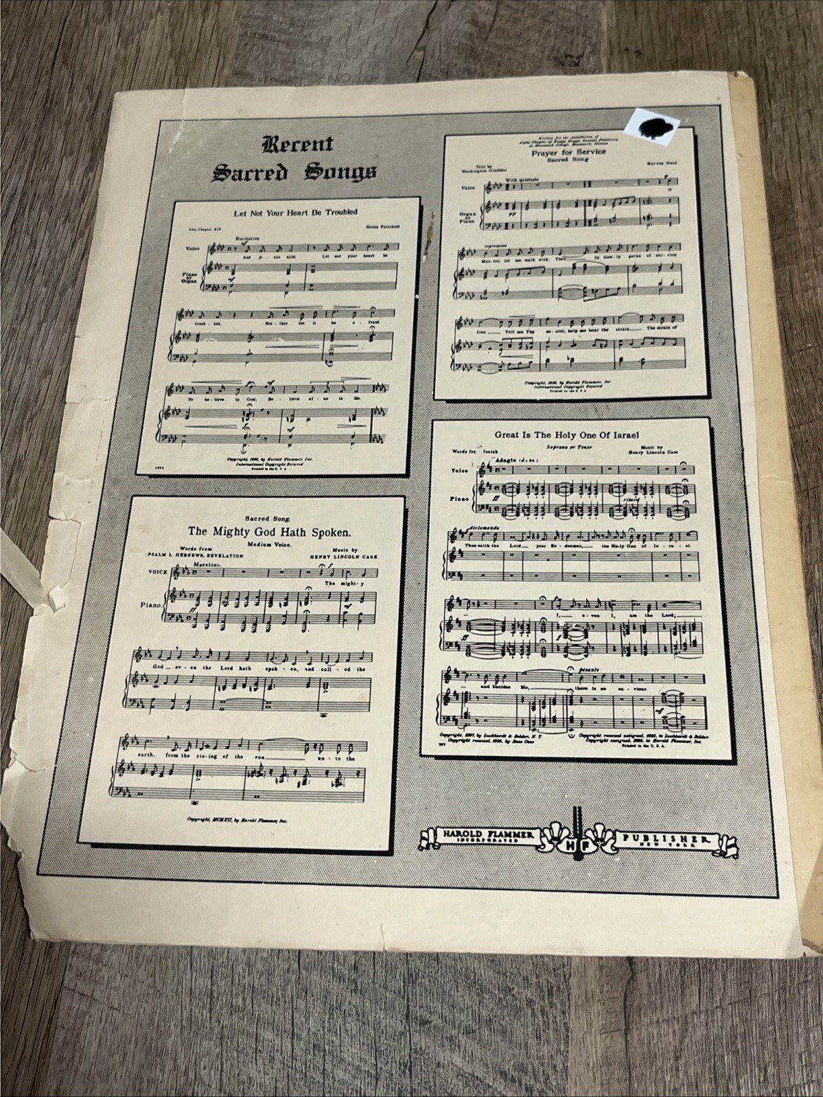 Vintage Music Sheets 4 Lot 1921/1928/1929/1955 Collectible Dreamer, Service Song
