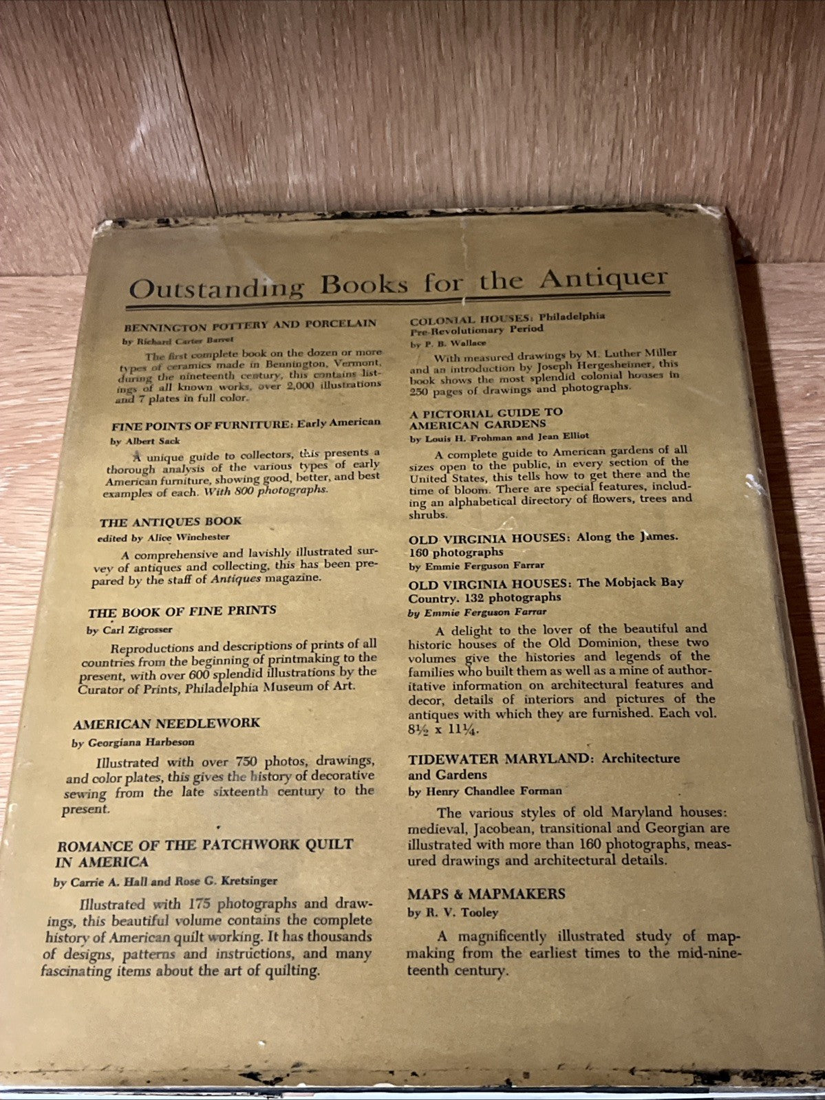 Vintage Directory of Antique Furniture 1st Ed by F. Lewis Hinckley HD DJ  1953