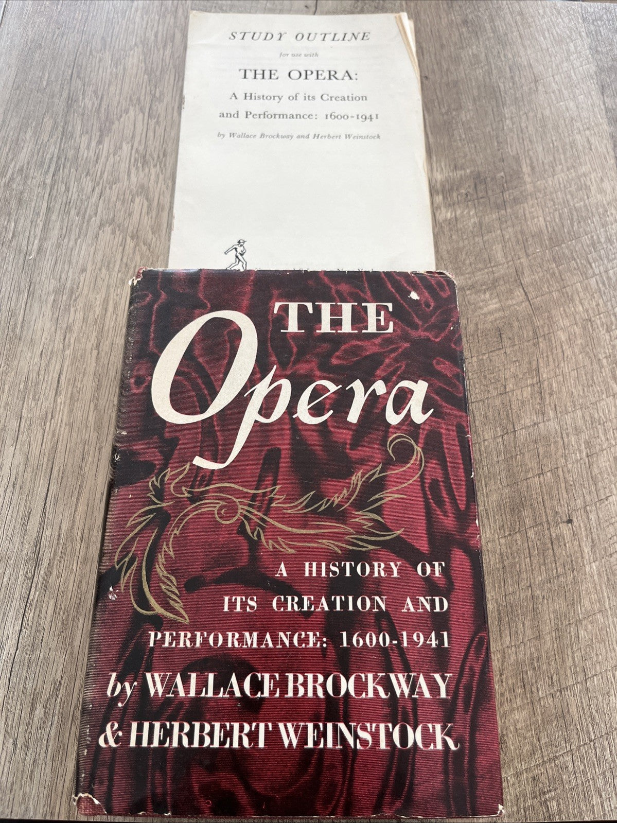 The OPERA : A History of Its Creation And Performance & Study Outline 1600-1941