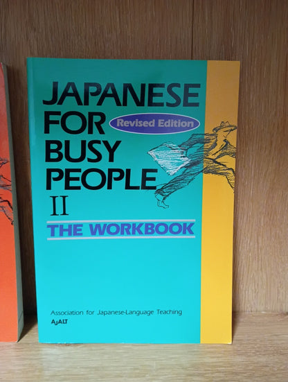 JAPANESE FOR BUSY PEOPLE Volume II & II Workbook (KANA VERSION) Lot of 2
