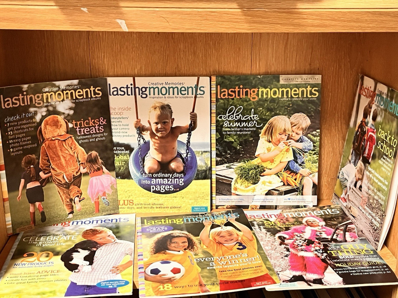 7Pc Creative Memories Lasting Moments Magazine 2006/2007/2008/Ap/Jun/Aug/Oct/Dec