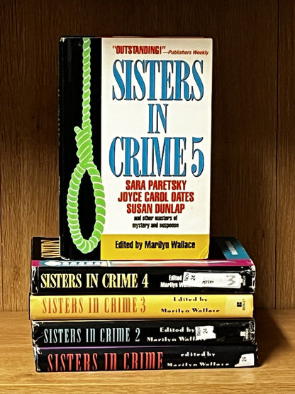 SISTERS IN CRIME 1st Edition Volume 1-5 BOOK LOT Hardcover ~by MARILYN WALLACE