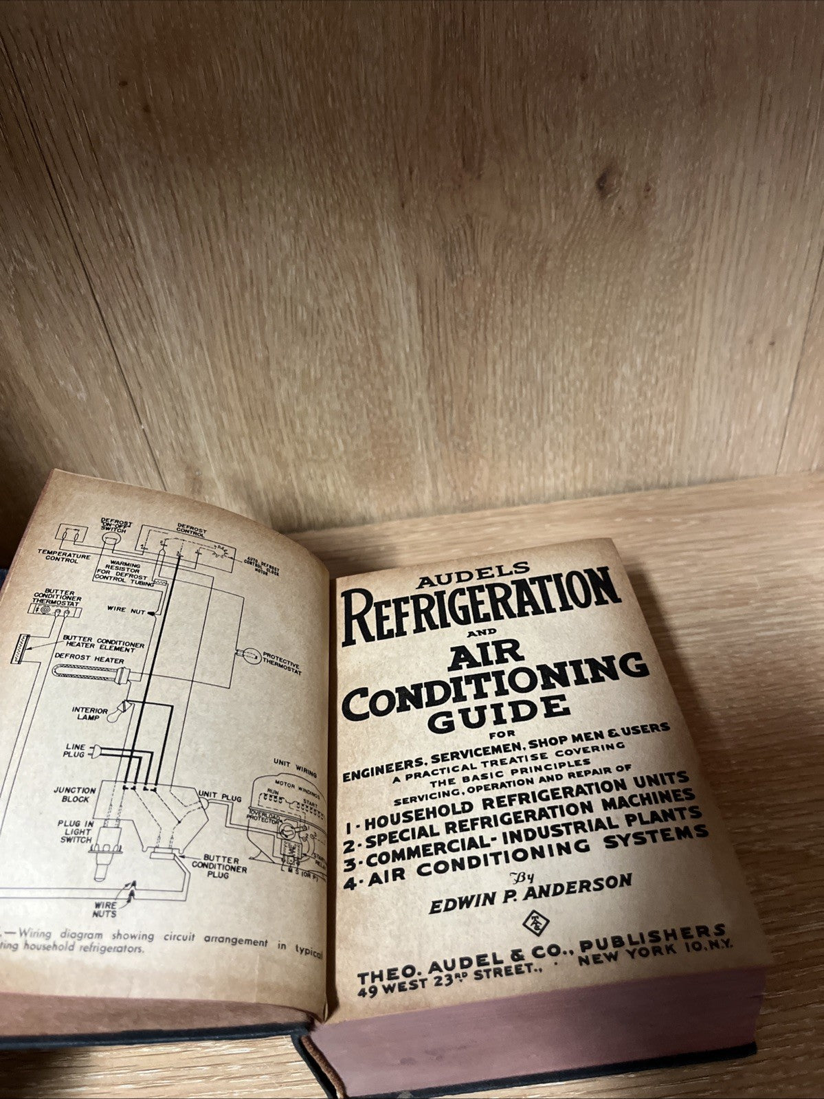 Audels Refrigeration And Air Conditioning Guide Edwin Anderson 1957 Edition