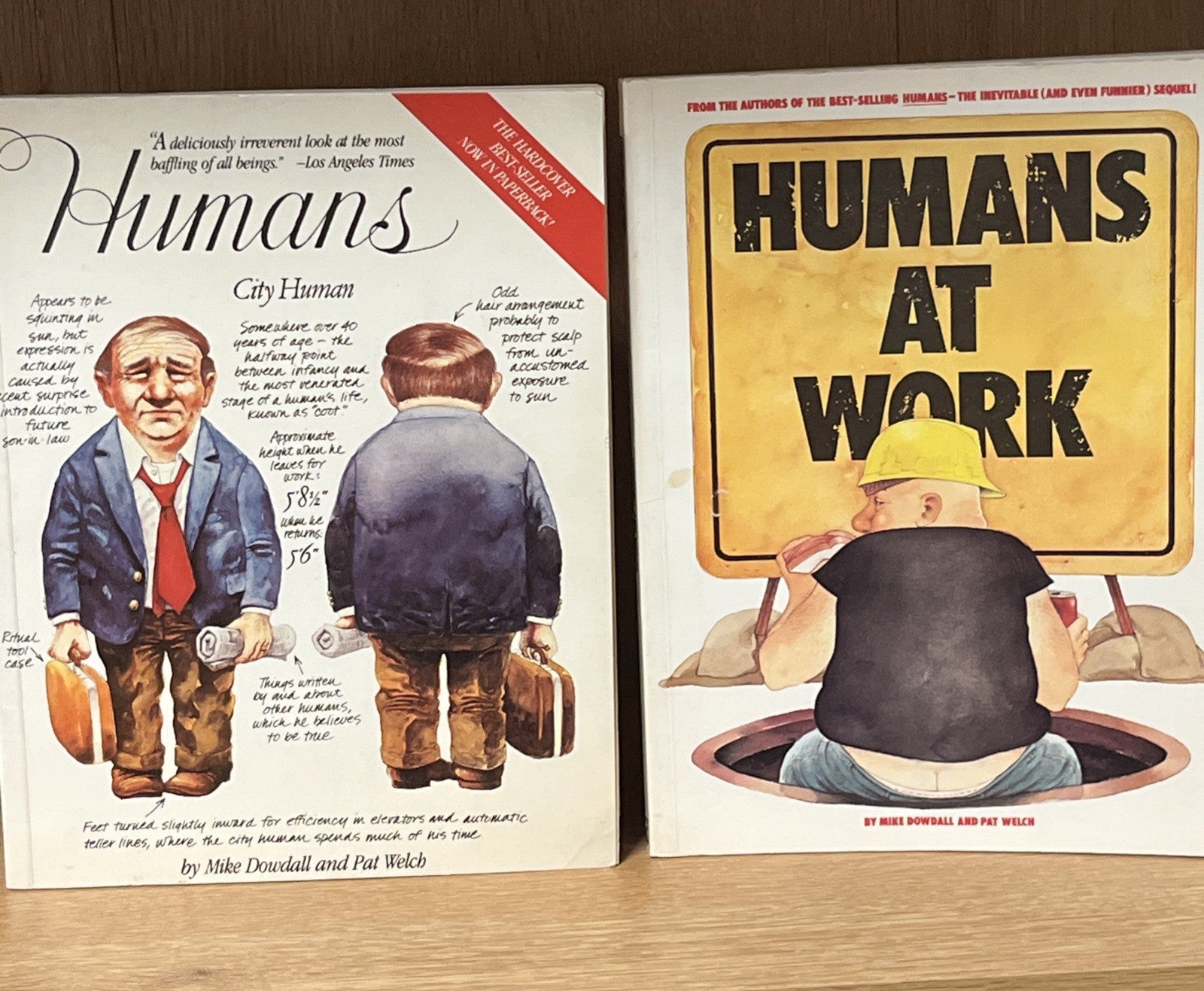 Mike Dowdall, Pat Welch, Dennis Welch HUMANS 1st Print Book Lot ( 1985-1986 )