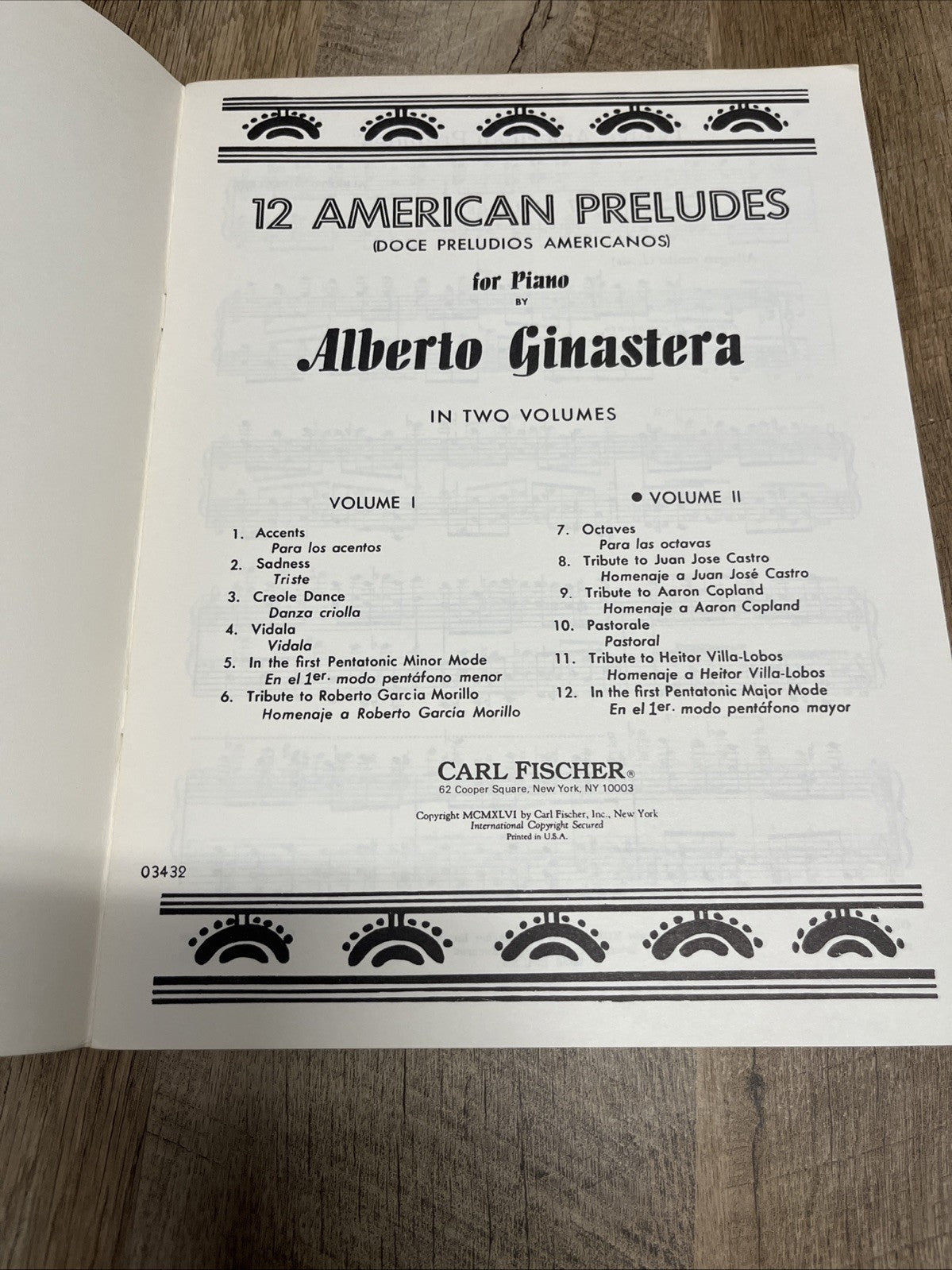 Alberto Ginastera 12 American Preludes (Doce Preludios Americanos For Piano 1946