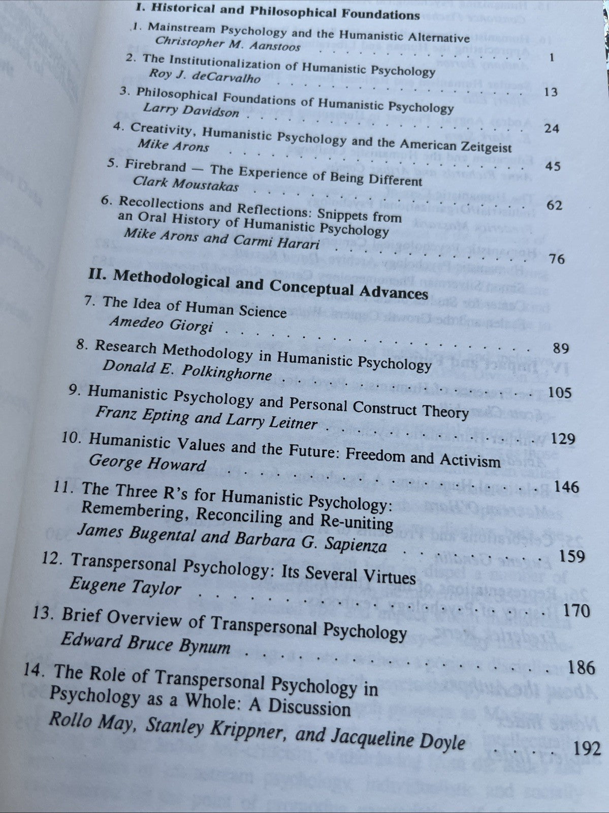 Frederick J. Wertz The Humanistic Movement: Recovering the Person in Psychology