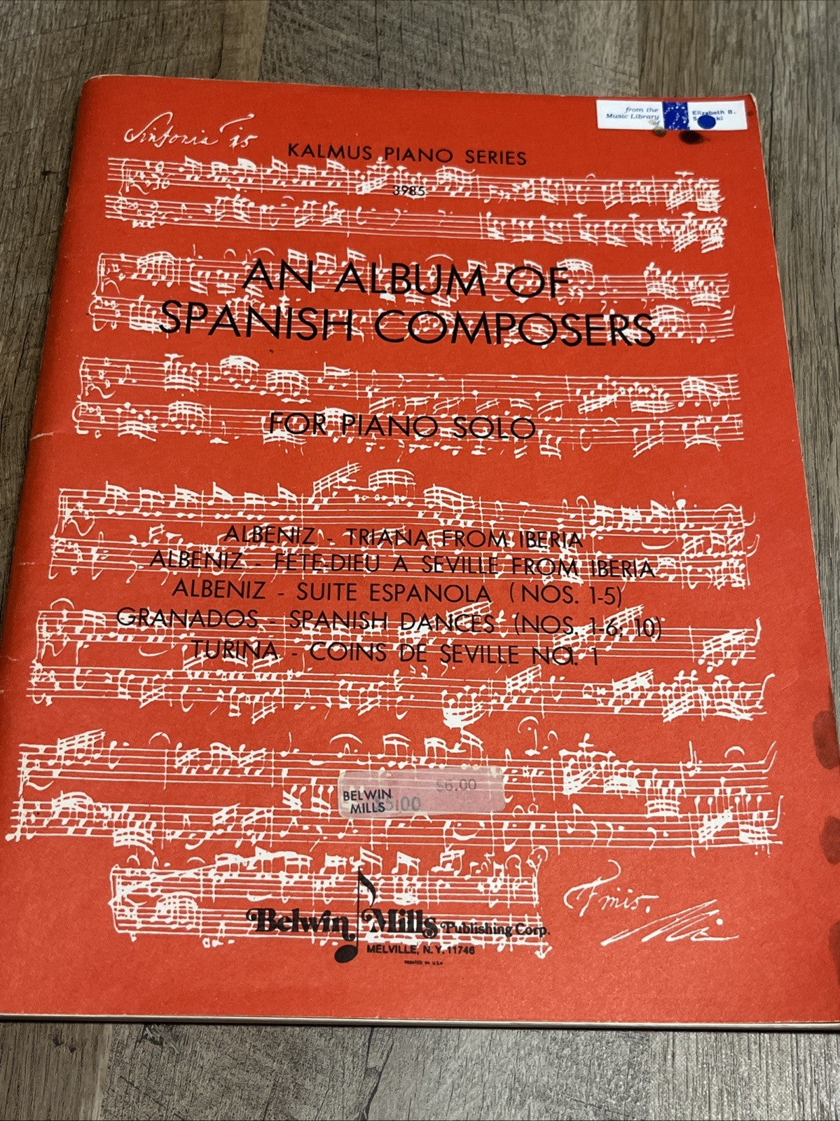 KALMUS PIANO SERIES AN ALBUM OF SPANISH COMPOSERS FOR PIANO SOLO Sinforia 15