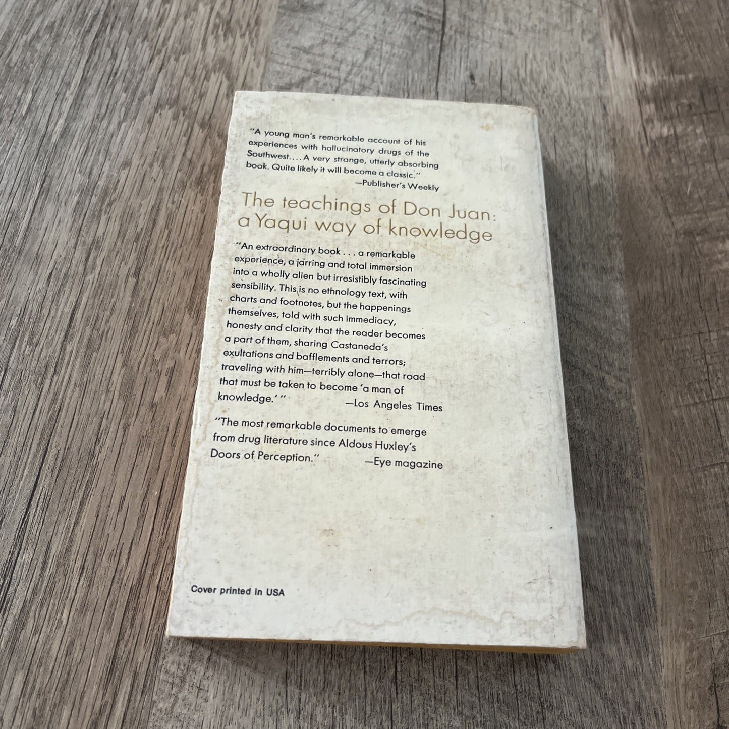 The Teachings of Don juan A Yaqui Way of Knowledge Carlos Castaneda 1971