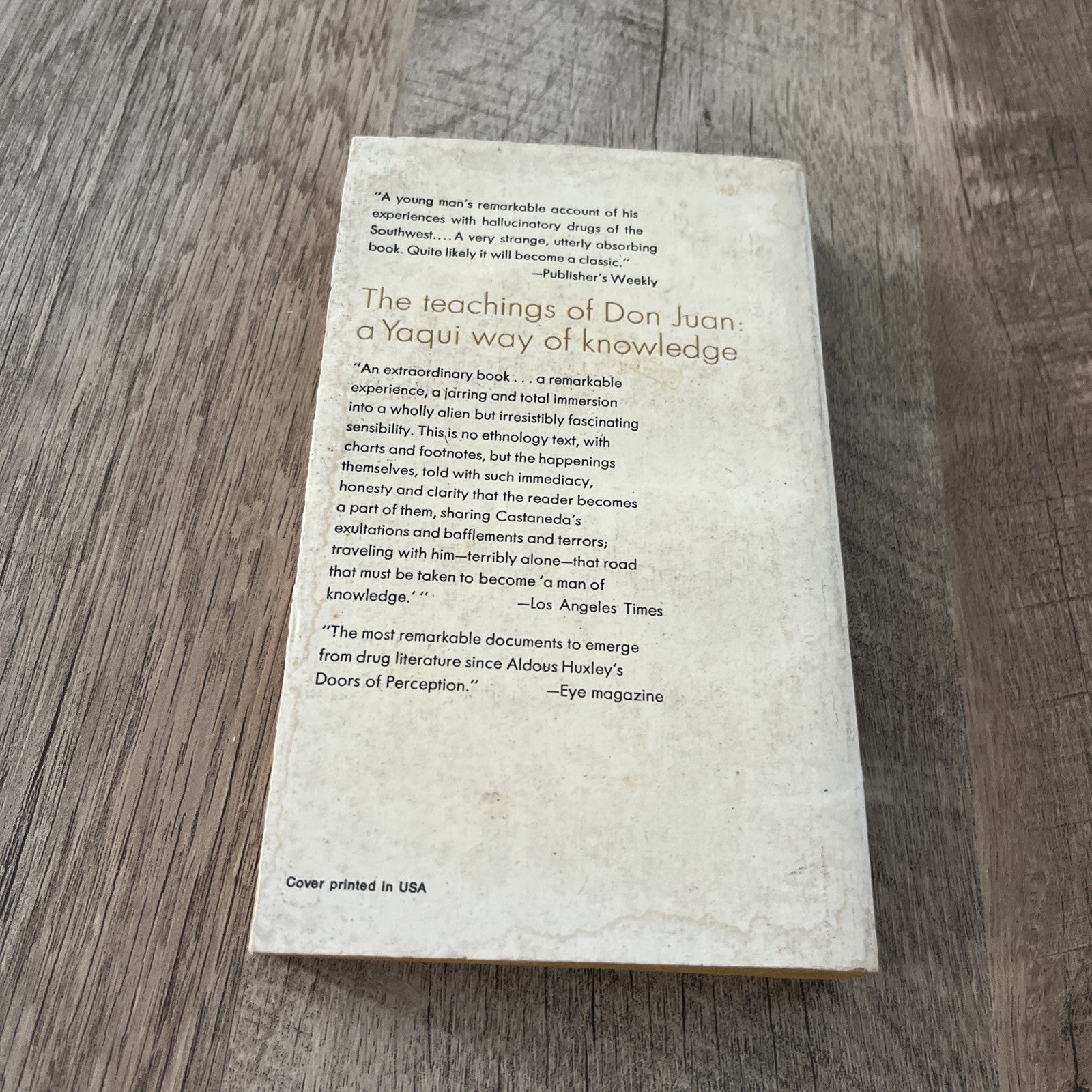 The Teachings of Don juan A Yaqui Way of Knowledge Carlos Castaneda 1971
