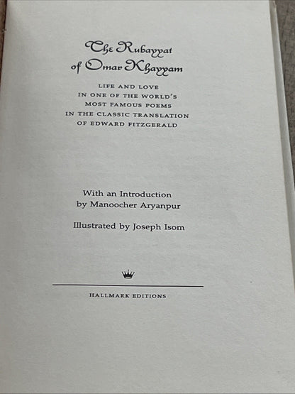 THE RUBAYYAT OF OMAR KHAYYAM Famous Persian Classic Of Love & Life Hallmark Edi