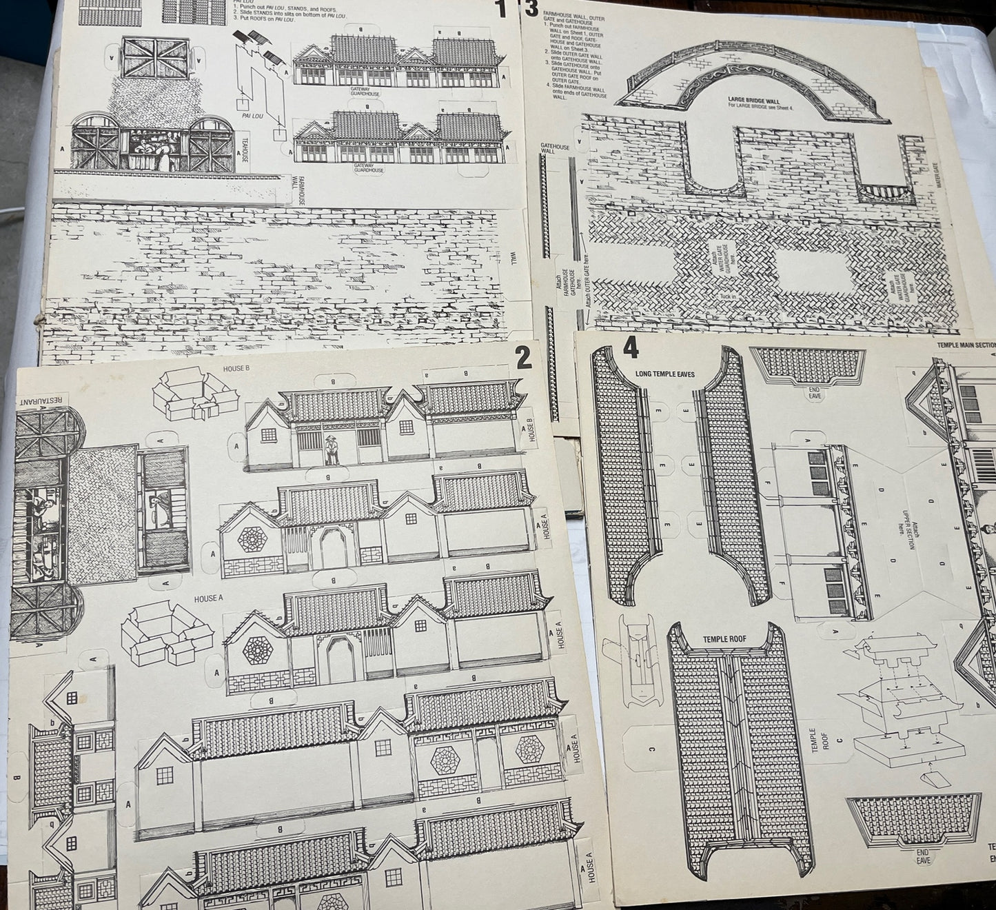 the metropolitan museum of art A CHINESE VILLAGE to punch out color and assemble