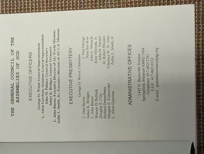 Minutes: the 52nd Session of the General Council of the Assemblies of God  